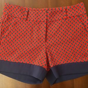 Ann Taylor Red  Nautical Rope Shorts, Small